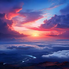 Beautiful sunset view