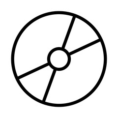 Obraz premium cd disk outline vector icon isolated on white background. cd disk line icon for web, mobile and ui design.