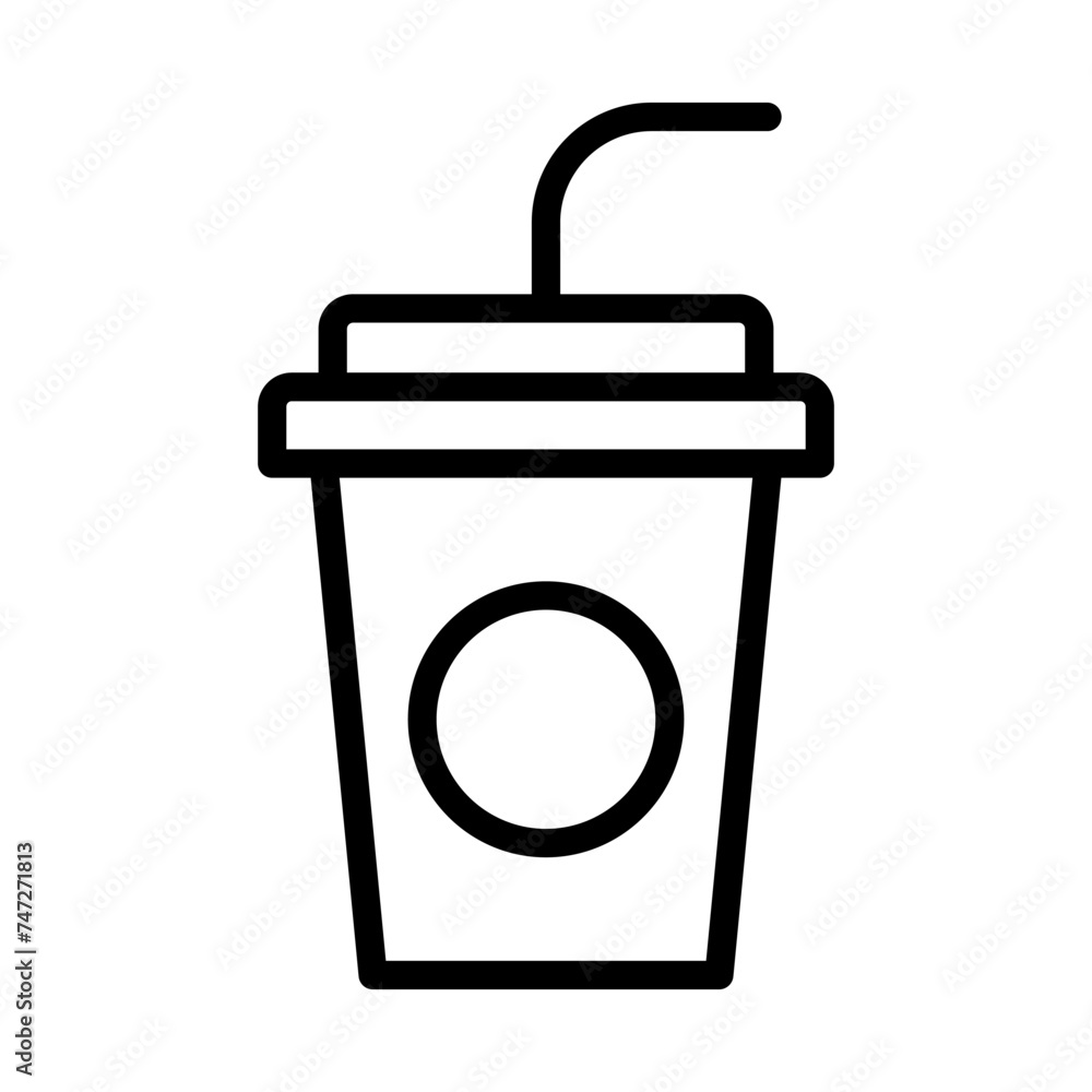 Poster drink outline vector icon isolated on white background. drink line icon for web, mobile and ui desig