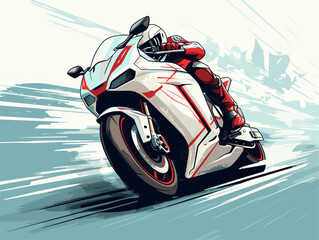 race motorcycle on the road