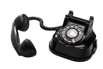 an old telephon with rotary dial
