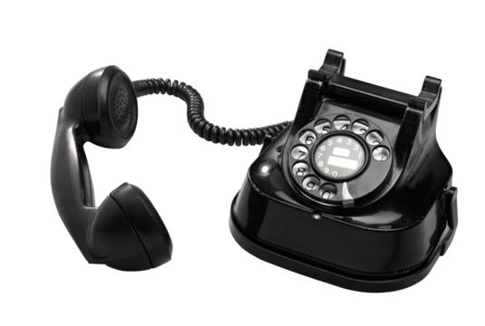 an old telephon with rotary dial