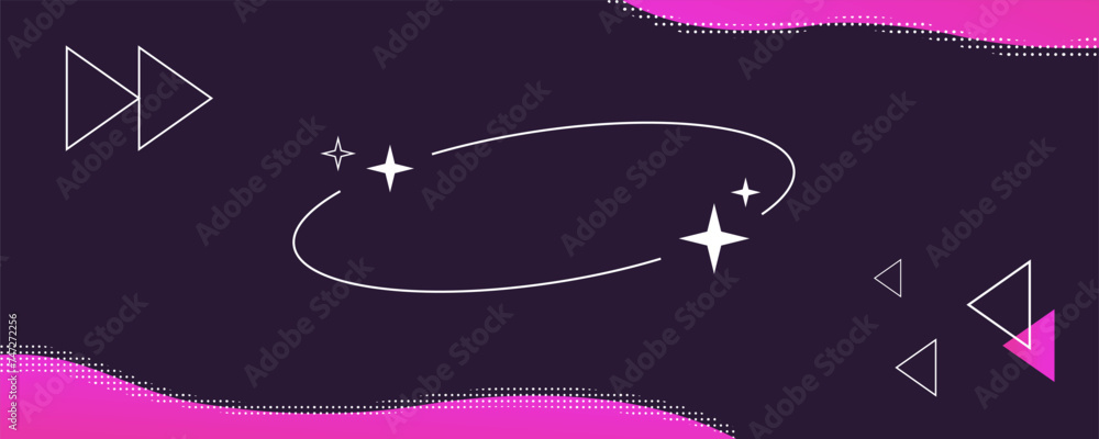 Poster abstract retro background with retro y2k frame and blinks, geometric design elements, dot pattern. v