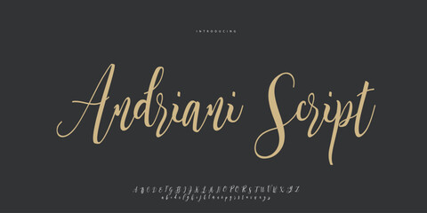 Fototapeta na wymiar signature Font Calligraphy Logotype Script Brush Font Type Font lettering handwritten 