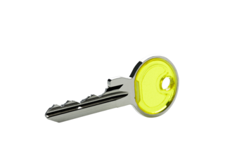 metal key (clipping path )