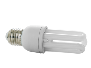 Energy saving fluorescent lightbulb - clipping path