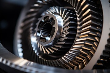 Detailed Close-Up View of a Lobed Rotor Emphasizing the Artistry in Industrial Manufacturing - obrazy, fototapety, plakaty
