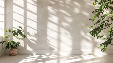 A photo background with the subtle element of a shadow cast by foliage on the side of a window 