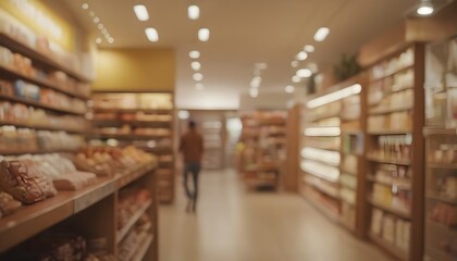 Fototapeta premium Blurred images of avm shop interior background and lighting bokeh