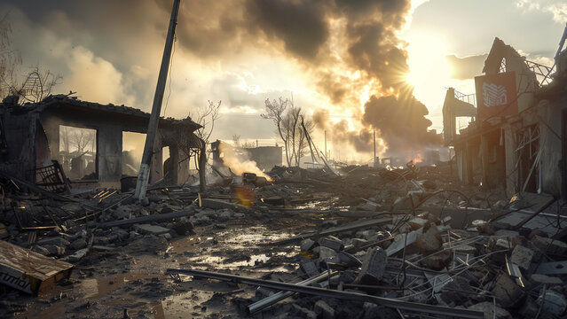Scars of War: The Aftermath of Bombing on a Village