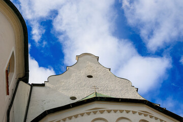 The monastery church of St Peter and Paul in the Benedictine Abbey of Thierhaupten in Bavaria on a...