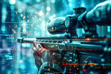 action shooter, videogame gameplay with information