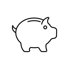 Piggy Bank icon vector stock illustration