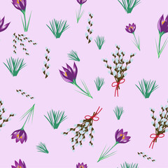 seamless floral spring pattern