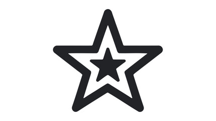 Star icon in flat design. star icon on white background. Vector illustration.