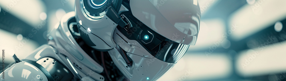 Poster robotics and ai development in a cybernetic network, reflecting cutting-edge technology and automati