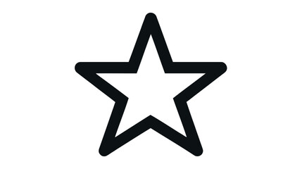 Star icon in flat design. star icon on white background. Vector illustration.