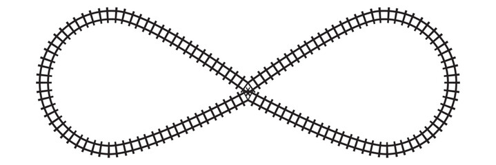 locomotive railroad silhouette track rail transport background transit route illustration. Vector illustration.