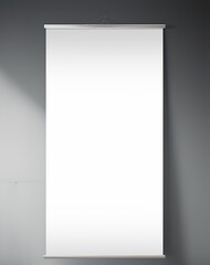 white banner mockup roll up poster stand in white wall banner design Designing posters in empty spaces