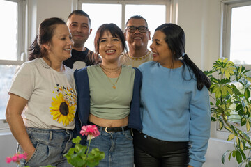 Portrait of family at home