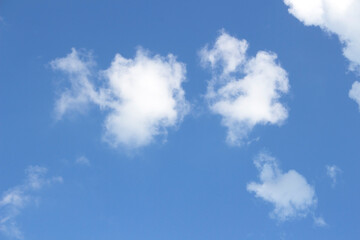 Blank sky surface with small clouds