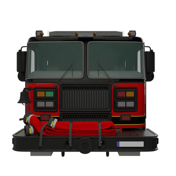 fire truck isolated on white