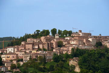Fototapeta na wymiar Amandola, historic town in Marche, Italy