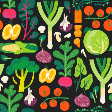 Vegetables Repeat Pattern Small