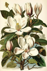 Obraz na płótnie Canvas Vintage flowers illustrations