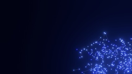 energievoll blau leuchtende symmetrisch vernetzte Lichter, Energie, Strom, Stärke, Netzwerk,...