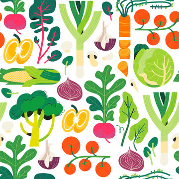 Vegetables Repatign Pattern - Invisible Background