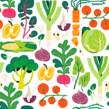 Vegetables Repatign Pattern - Invisible Background