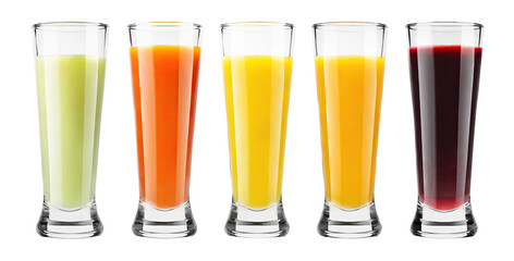 Isolated drinks. Glasses of fresh citrus juices (orange, grapefruit, lemon, lime), isolated on a transparent background. PNG cutout or clipping	
 - Powered by Adobe