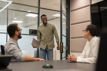 Business people having meeting in office