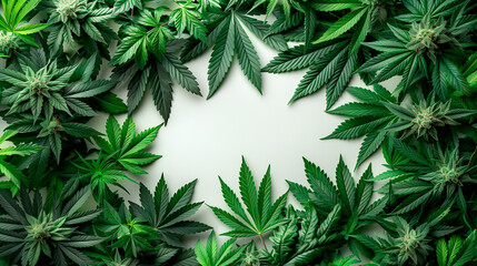 Cannabis background pattern