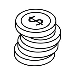 Have a look at this carefully designed isometric icon of money, dollar coin stack vector
