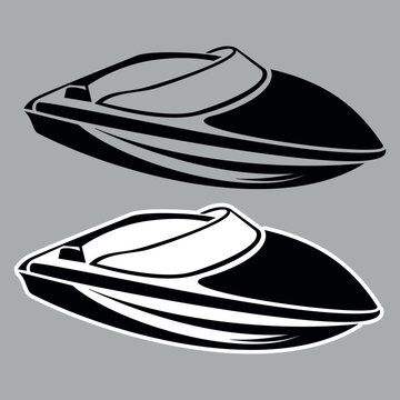 boat vector icon isolated on white background