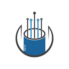 Viber optic cable icon vector flat design template