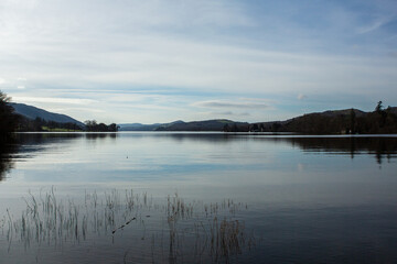 lake and mountains