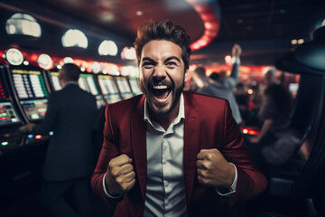 Fototapeta na wymiar Luxurious restaurant casino las vegas vip night Generative AI poker slots cards roulette players gamers.