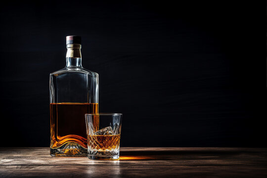 AI generated picture of alcohol addiction concept of alcoholism during crises and depressions