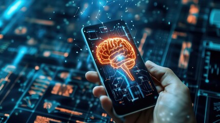 The Role of artificial intelligence in Enhancing Mobile Device functionality - obrazy, fototapety, plakaty