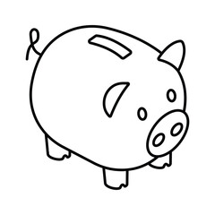 Piggy bank, trendy isometric vector design of money savings