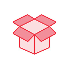 Cardboard icon vector stock illustration