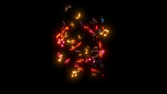 colorful music logo streaming animation loop