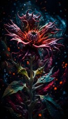 Obraz na płótnie Canvas abstract fractal background flower