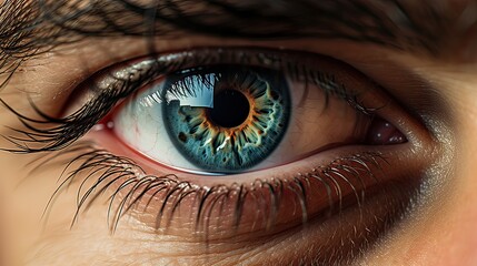 Fototapeta premium Close up of human eye. Generative AI.