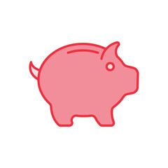Piggy Bank icon vector stock illustration