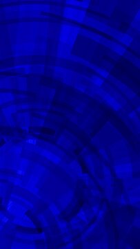 Abstract blue pattern of circles going deep,  creative concept design, digital seamless loop animation - stock video