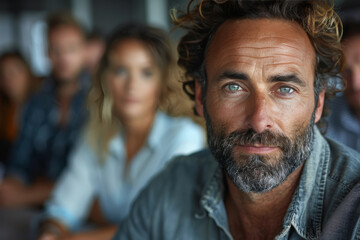 Fototapeta premium Close Up of Person With Beard